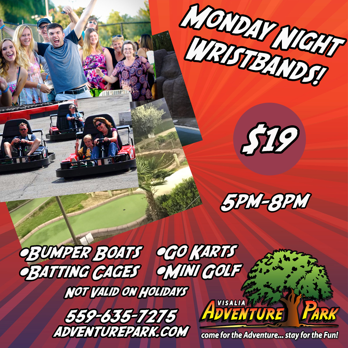 Monday Night Special Monday Night Deals At Adventure Park In Visalia
